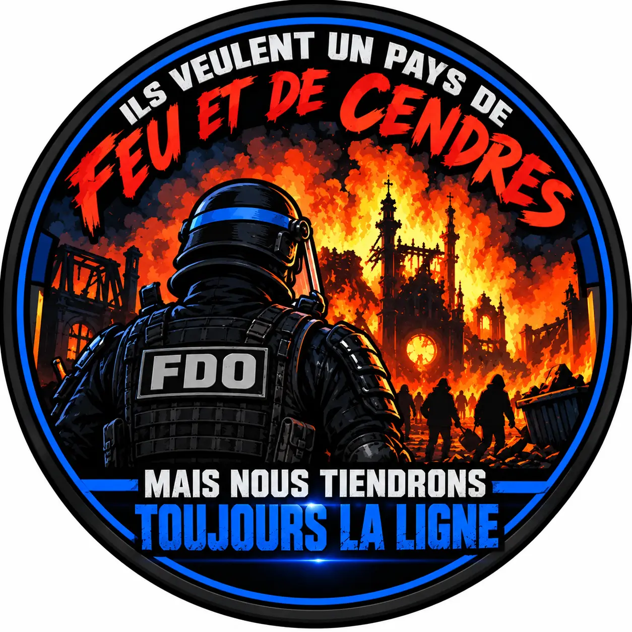 Écusson FEU et CENDRES - Écusson solidaire - Pré-vente – Image 1
